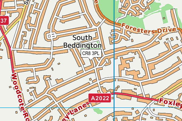 CR8 3PL map - OS VectorMap District (Ordnance Survey)