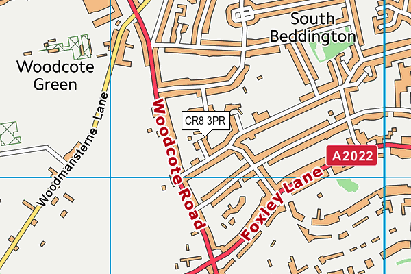 CR8 3PR map - OS VectorMap District (Ordnance Survey)