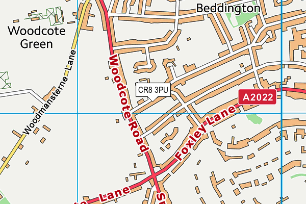 CR8 3PU map - OS VectorMap District (Ordnance Survey)