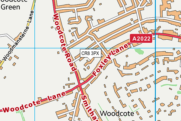 CR8 3PX map - OS VectorMap District (Ordnance Survey)