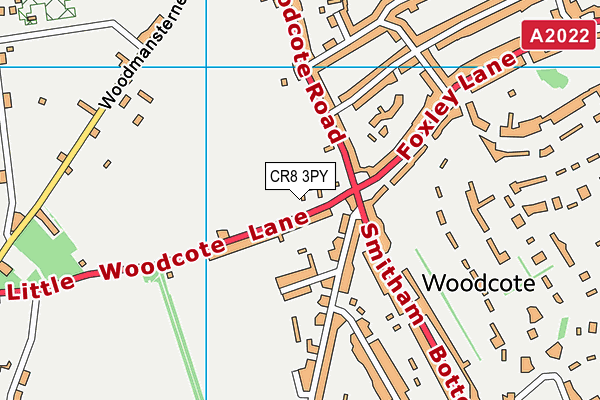 CR8 3PY map - OS VectorMap District (Ordnance Survey)