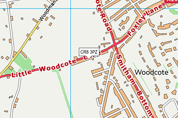 CR8 3PZ map - OS VectorMap District (Ordnance Survey)