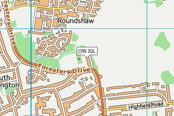 CR8 3QL map - OS VectorMap District (Ordnance Survey)