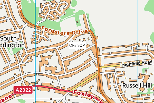 CR8 3QP map - OS VectorMap District (Ordnance Survey)