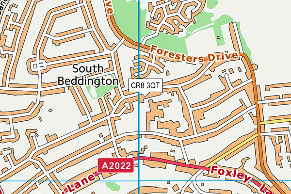 CR8 3QT map - OS VectorMap District (Ordnance Survey)