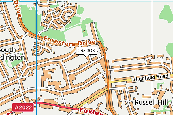 CR8 3QX map - OS VectorMap District (Ordnance Survey)