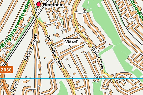 CR8 4AD map - OS VectorMap District (Ordnance Survey)