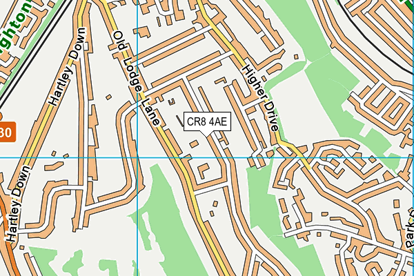 CR8 4AE map - OS VectorMap District (Ordnance Survey)