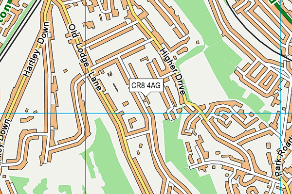 CR8 4AG map - OS VectorMap District (Ordnance Survey)