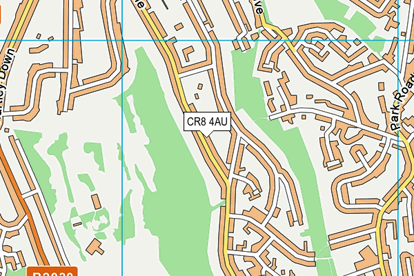 CR8 4AU map - OS VectorMap District (Ordnance Survey)