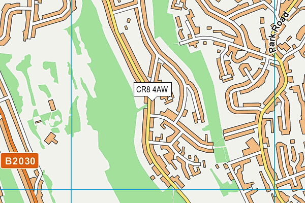 CR8 4AW map - OS VectorMap District (Ordnance Survey)