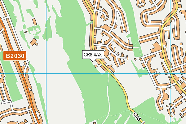 CR8 4AX map - OS VectorMap District (Ordnance Survey)
