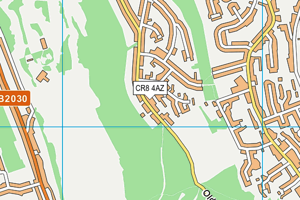 New Valley Primary School map (CR8 4AZ) - OS VectorMap District (Ordnance Survey)