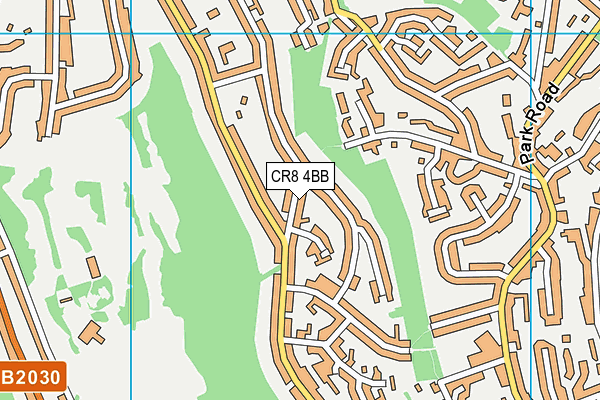 CR8 4BB map - OS VectorMap District (Ordnance Survey)