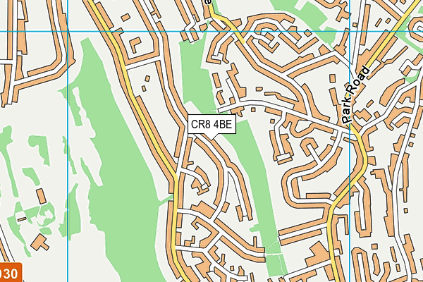 CR8 4BE map - OS VectorMap District (Ordnance Survey)
