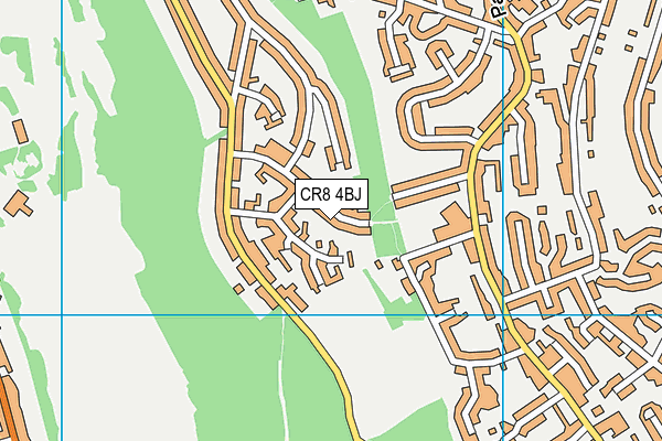 CR8 4BJ map - OS VectorMap District (Ordnance Survey)