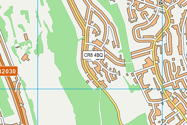 CR8 4BQ map - OS VectorMap District (Ordnance Survey)