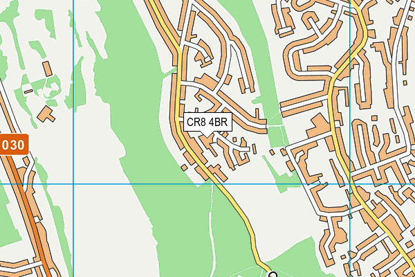 CR8 4BR map - OS VectorMap District (Ordnance Survey)