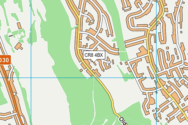 CR8 4BX map - OS VectorMap District (Ordnance Survey)
