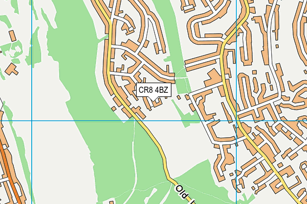 CR8 4BZ map - OS VectorMap District (Ordnance Survey)