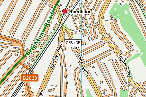 CR8 4DF map - OS VectorMap District (Ordnance Survey)