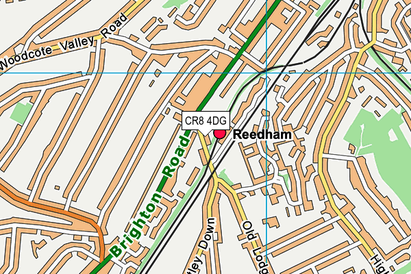 CR8 4DG map - OS VectorMap District (Ordnance Survey)