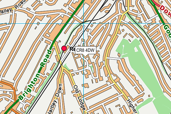 CR8 4DW map - OS VectorMap District (Ordnance Survey)