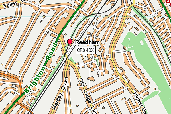 CR8 4DX map - OS VectorMap District (Ordnance Survey)