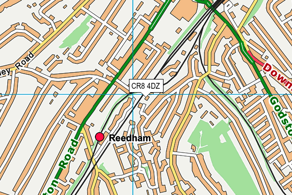 CR8 4DZ map - OS VectorMap District (Ordnance Survey)