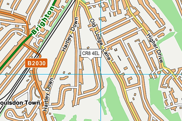 CR8 4EL map - OS VectorMap District (Ordnance Survey)