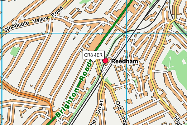 CR8 4ER map - OS VectorMap District (Ordnance Survey)