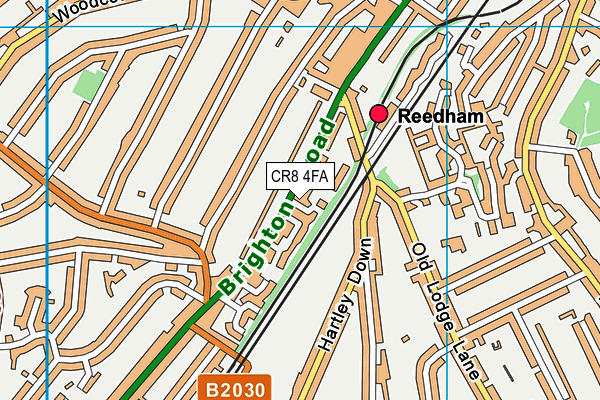 CR8 4FA map - OS VectorMap District (Ordnance Survey)