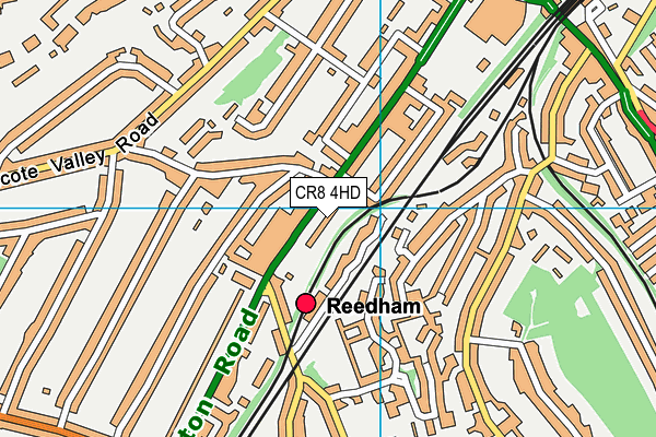 CR8 4HD map - OS VectorMap District (Ordnance Survey)
