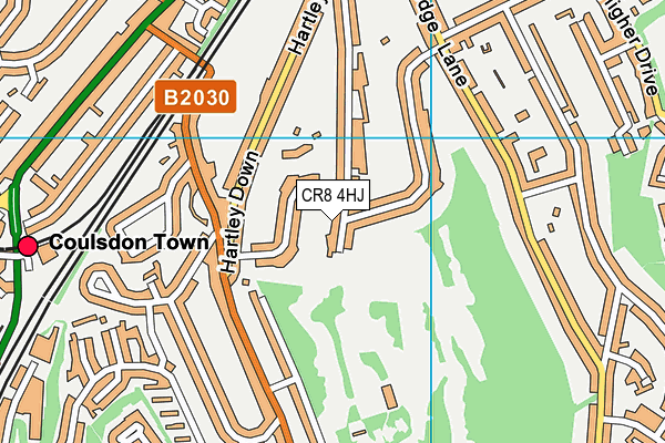 CR8 4HJ map - OS VectorMap District (Ordnance Survey)
