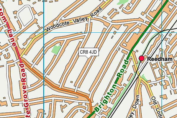 CR8 4JD map - OS VectorMap District (Ordnance Survey)