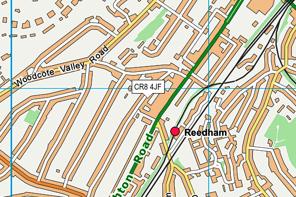 CR8 4JF map - OS VectorMap District (Ordnance Survey)