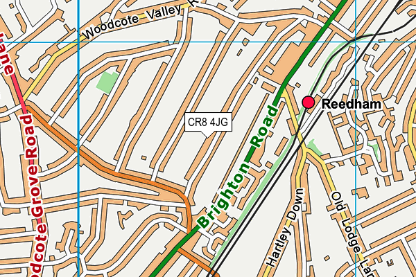 CR8 4JG map - OS VectorMap District (Ordnance Survey)