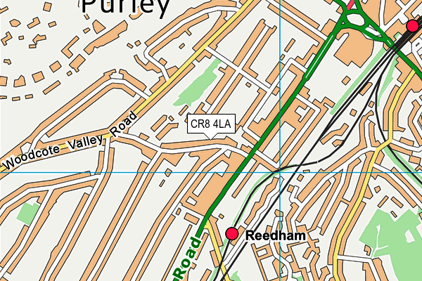 CR8 4LA map - OS VectorMap District (Ordnance Survey)