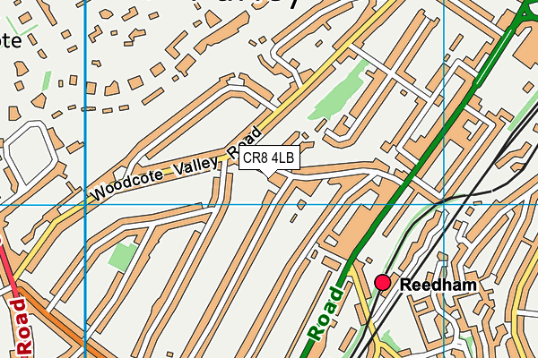 CR8 4LB map - OS VectorMap District (Ordnance Survey)