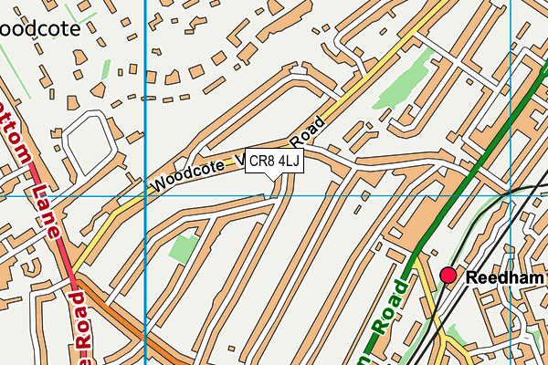 CR8 4LJ map - OS VectorMap District (Ordnance Survey)