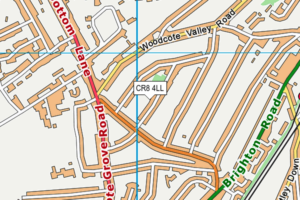 CR8 4LL map - OS VectorMap District (Ordnance Survey)