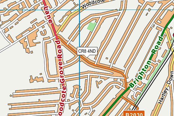 CR8 4ND map - OS VectorMap District (Ordnance Survey)