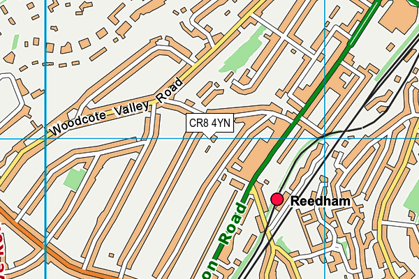 CR8 4YN map - OS VectorMap District (Ordnance Survey)