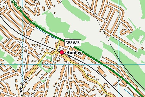 CR8 5AB map - OS VectorMap District (Ordnance Survey)