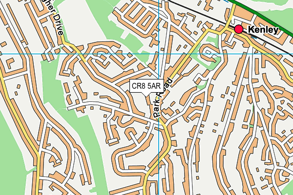 CR8 5AR map - OS VectorMap District (Ordnance Survey)