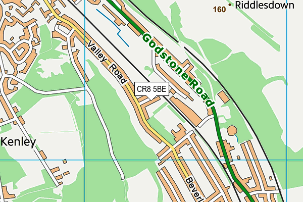 CR8 5BE map - OS VectorMap District (Ordnance Survey)