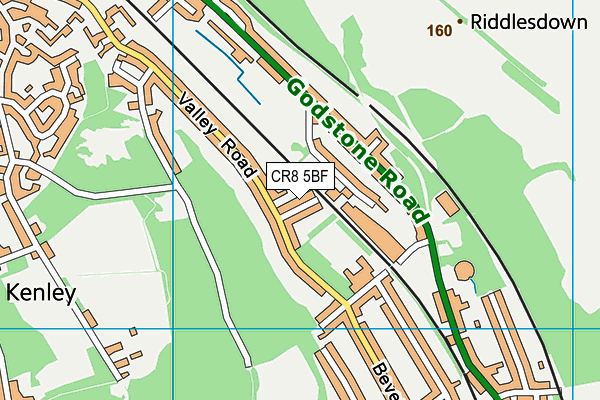 CR8 5BF map - OS VectorMap District (Ordnance Survey)
