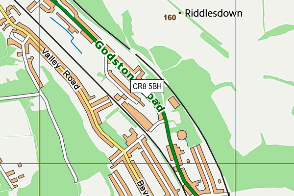 CR8 5BH map - OS VectorMap District (Ordnance Survey)