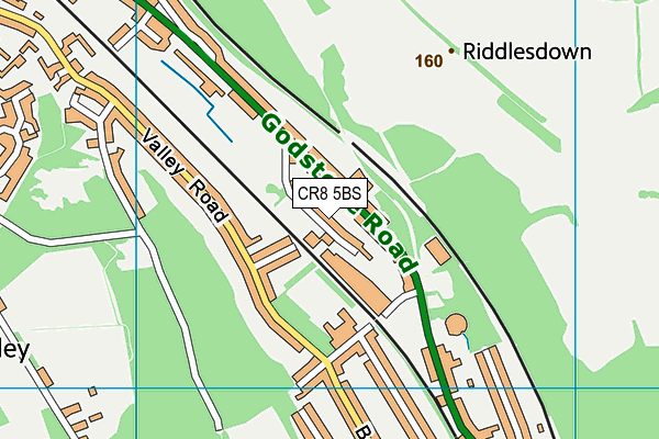 CR8 5BS map - OS VectorMap District (Ordnance Survey)