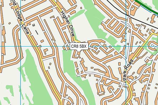 CR8 5BX map - OS VectorMap District (Ordnance Survey)